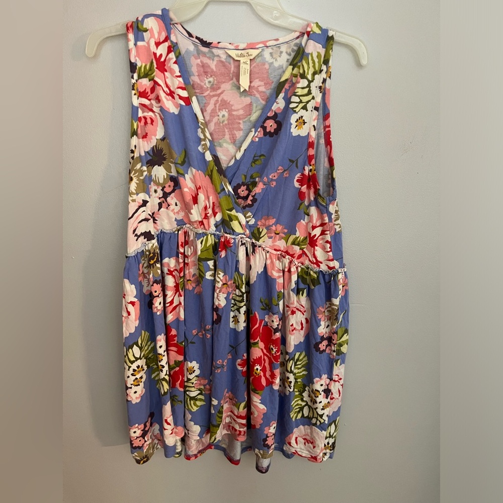 Matilda Jane The Adventure Begins as a Rose Floral Wrap‎ Style Babydoll Blouse M